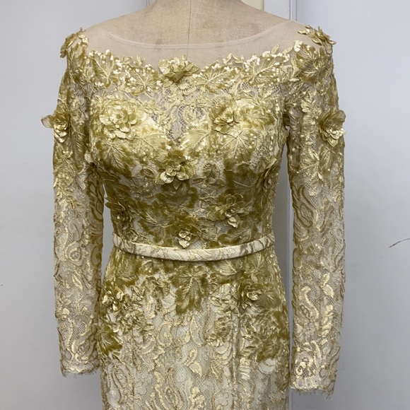 Montage by Liman long sleeves ombré lace gown - Picture 3 of 15